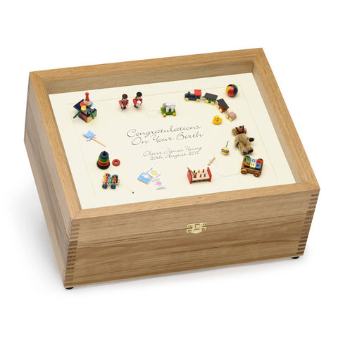 Birth Memory Box (Black on Cream)