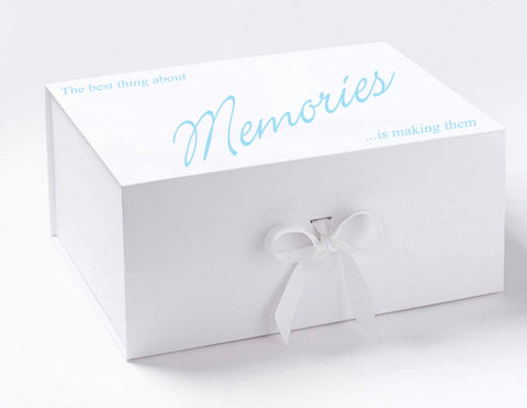 Blue “Memories" Memory Box