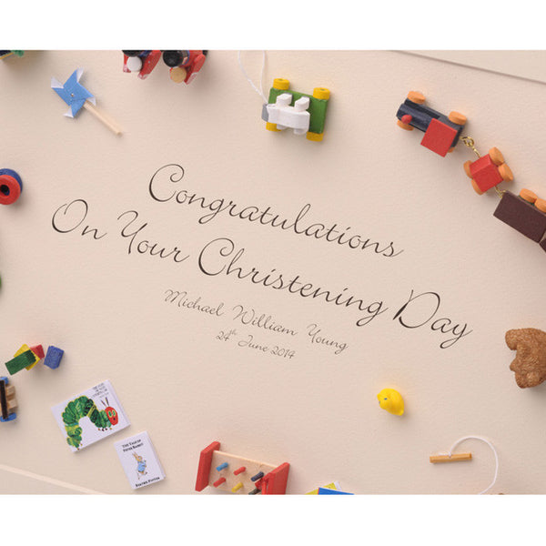Christening Memory Box (Black on Cream)