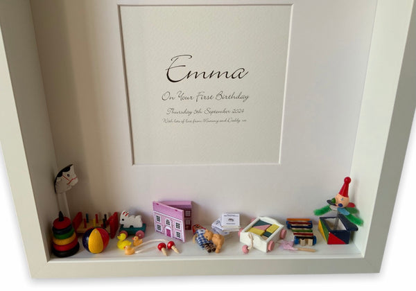 Personalised white deep frame boxes (girls)