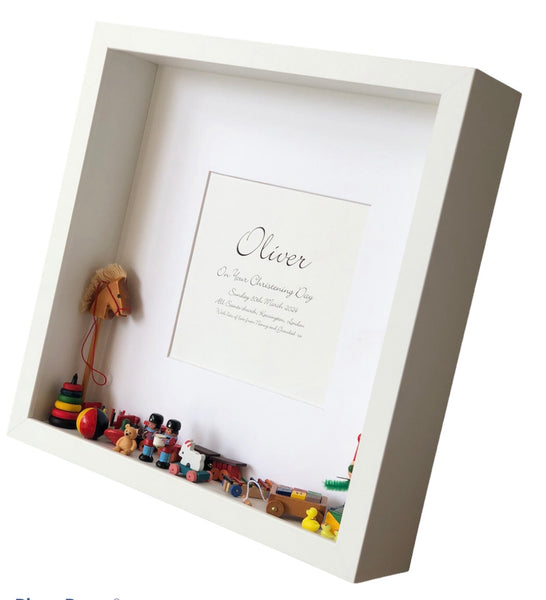 Personalised white deep frame boxes (boys)