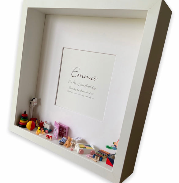 Personalised white deep frame boxes (girls)